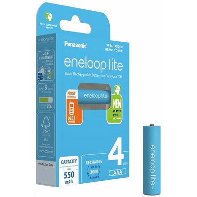 Akumulatorki AAA 550 mAh PANASONIC Eneloop Lite (4 szt.)