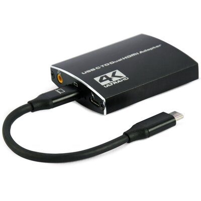 Adapter USB-C - 2x HDMI CABLEXPERT A-CM-HDMIF2-01 0.15 m