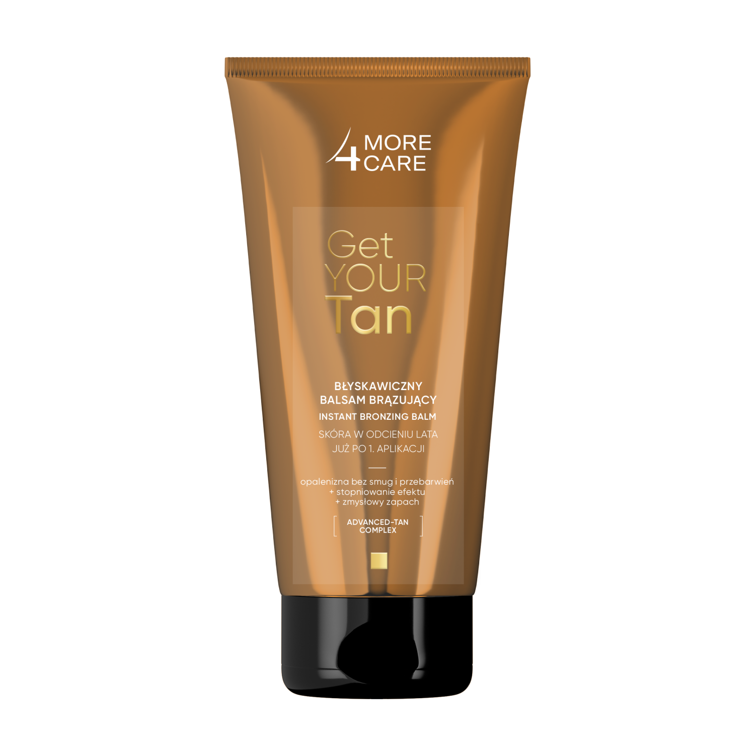 More4Care błyszczący balsam brązujący do ciała, 200 ml