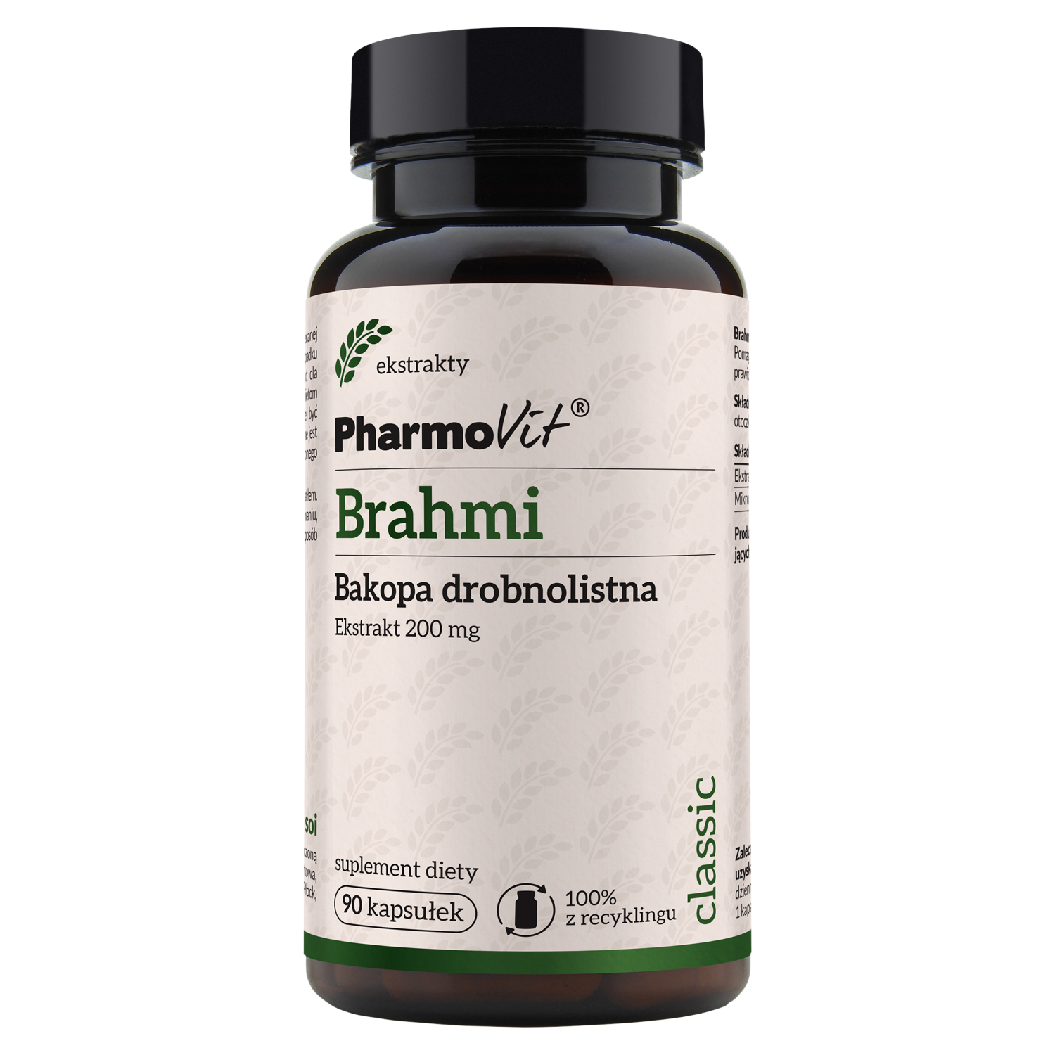 Brahmi Bakopa drobnolistna Pharmovit, suplement diety, 90 kapsułek