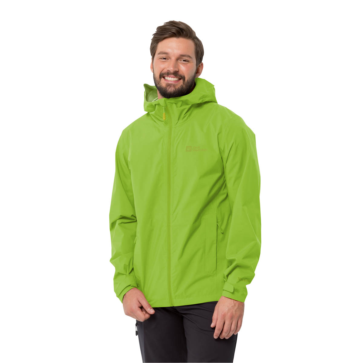 Męska kurtka przeciwdeszczowa Jack Wolfskin ELSBERG 2.5L JKT M fresh green - M