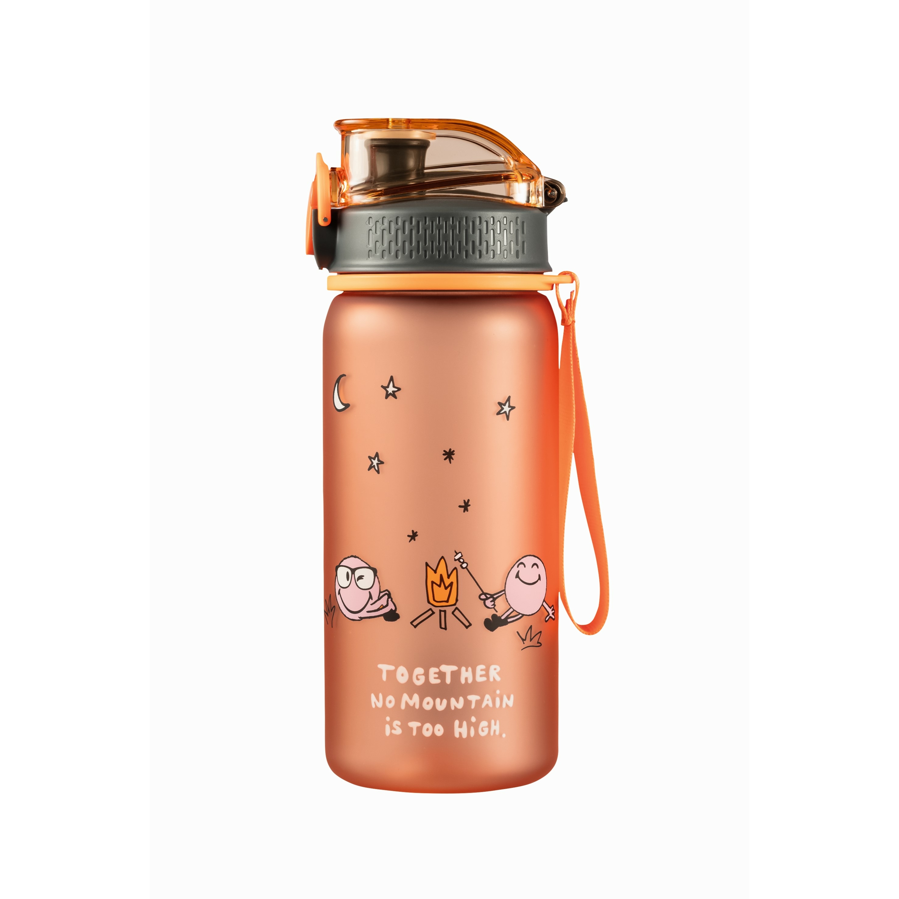 Bidon dla dzieci Jack Wolfskin SMILEYWORLD BOTTLE 0.5 digital orange - ONE SIZE