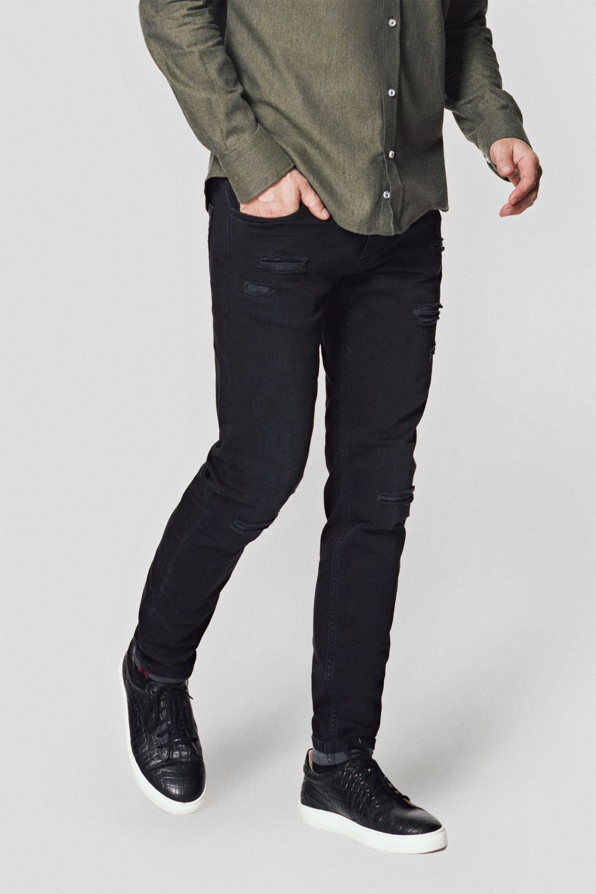 Lancerto Jeansy Ciemnoszare Ruben