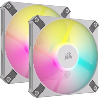 Wentylator CORSAIR iCUE AF120 RGB Slim Biały (2 szt.)