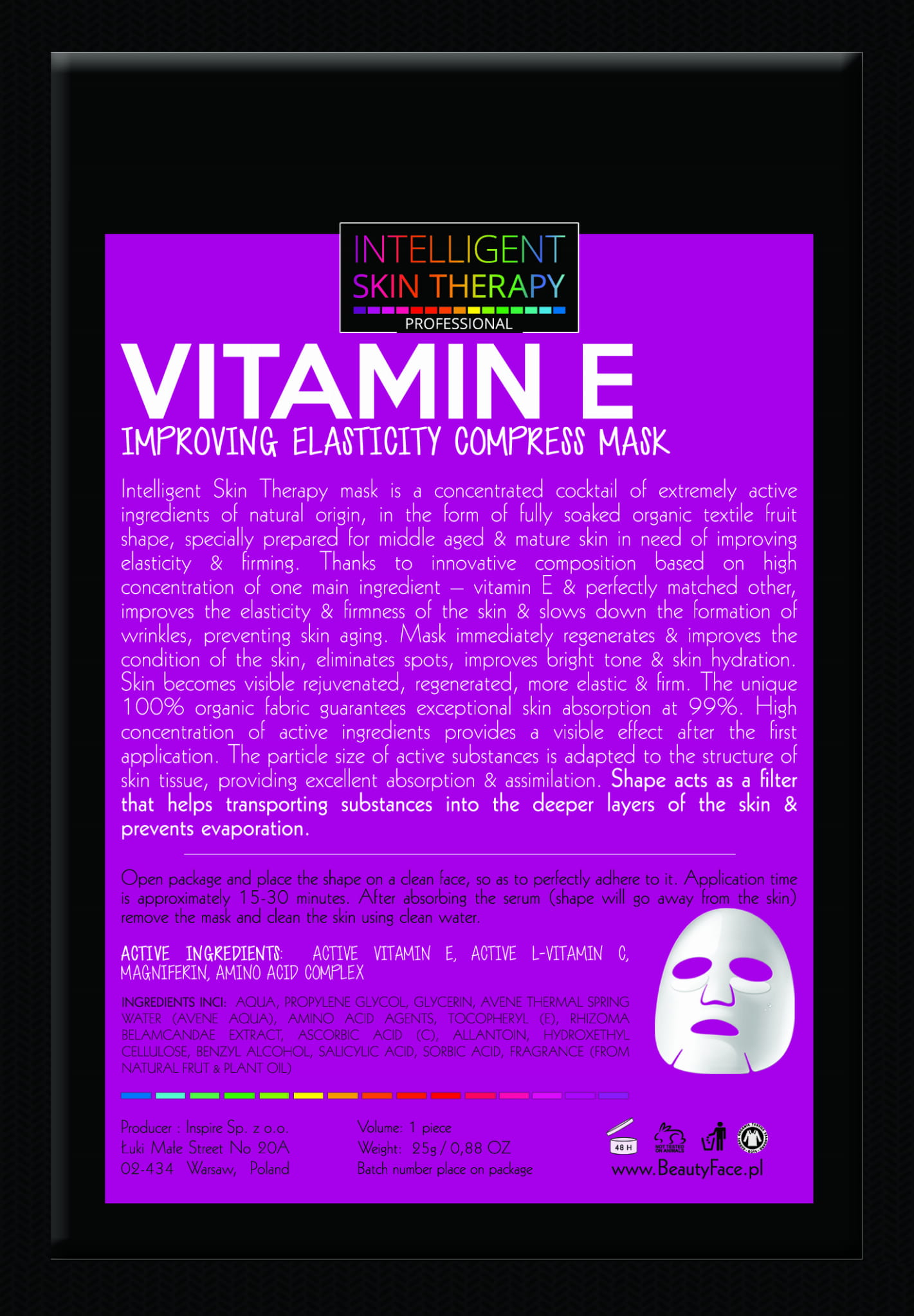 INTELLIGENT SKIN THERAPY PRO POPRAWIAJACA ELASTYCZNOŚĆ ODŻYWCZA MASKA Z WITAMINĄ E