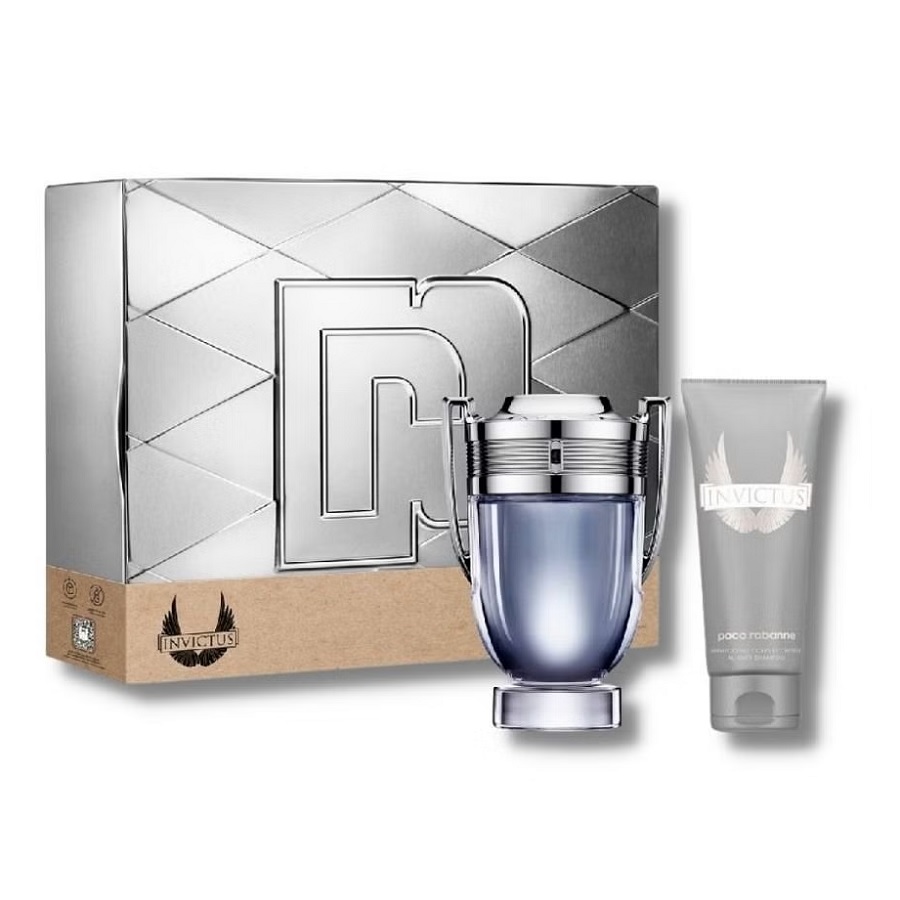 Paco Rabanne Invictus zestaw: woda toaletowa męska, 100 ml + żel pod prysznic, 100 ml
