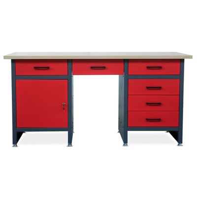 Stół warsztatowy JAN NOWAK Frank Antracytowo-czerwony 570kg