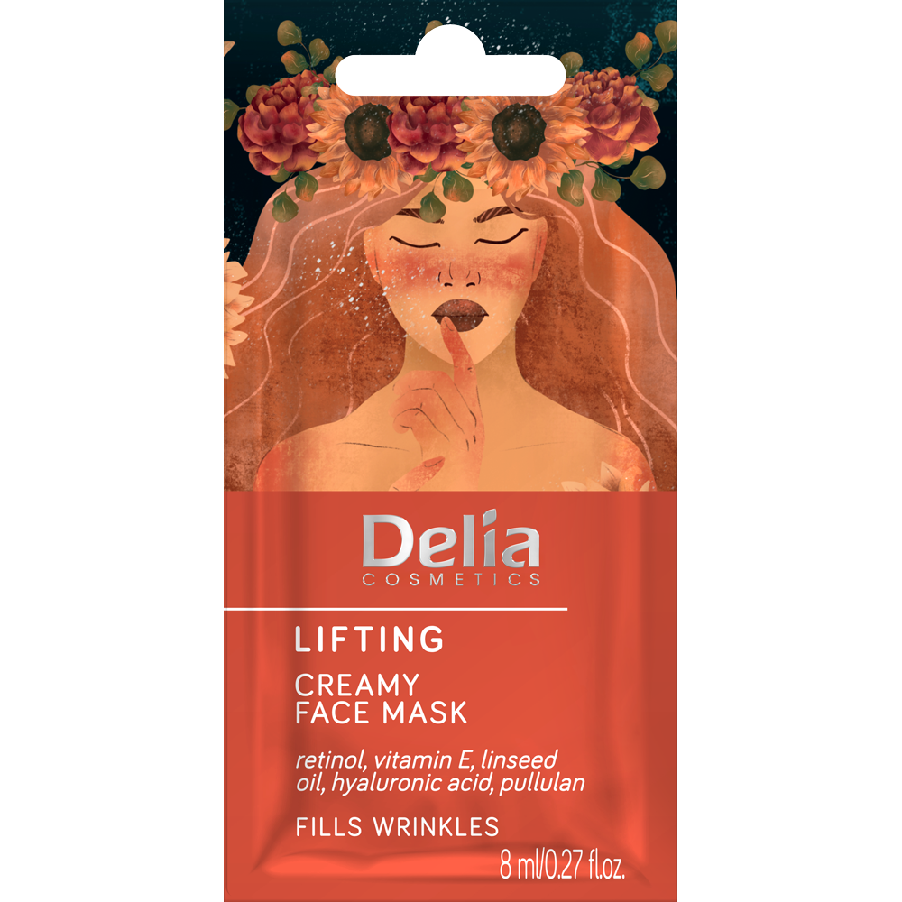 Delia Lifting kremowa maska liftingująca do twarzy, 8 ml