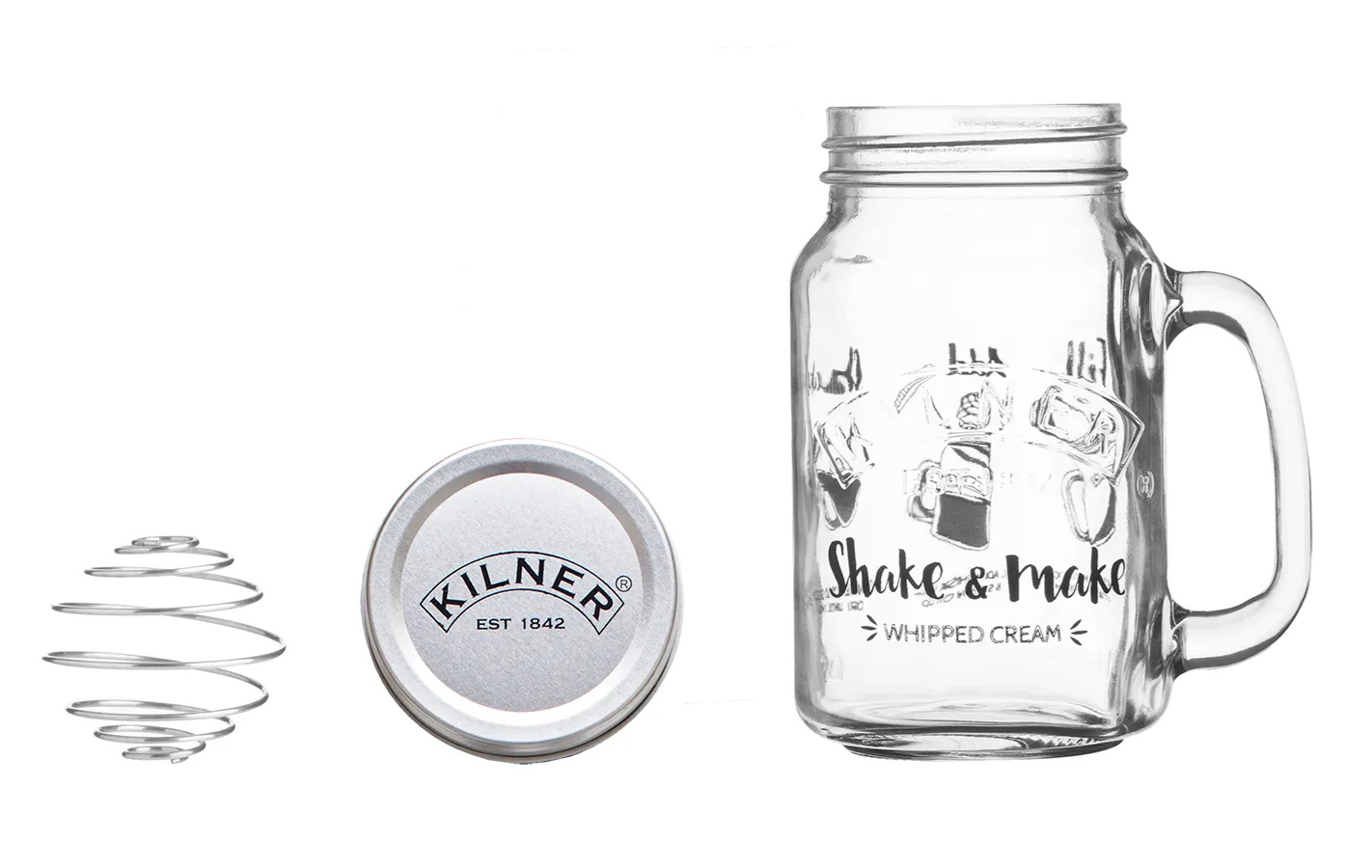 Kilner - Słoik do bitej śmietany Shake & Make 540 ml