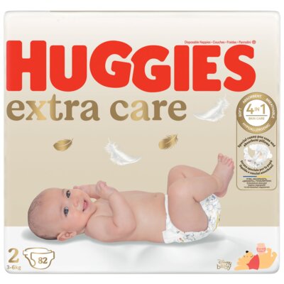Pieluszki HUGGIES Extra Care Mega 2 3-6kg (82 szt.)