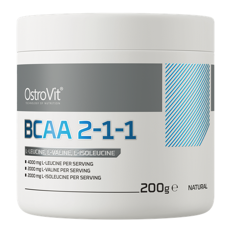 OstroVit OstroVit BCAA 2-1-1 suplement diety o smaku naturalnym, 200 g