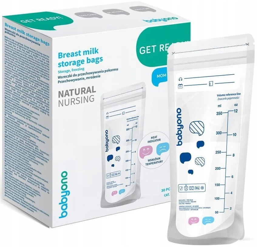 BABYONO woreczki do mrożenia mleka pokarmu 30 szt