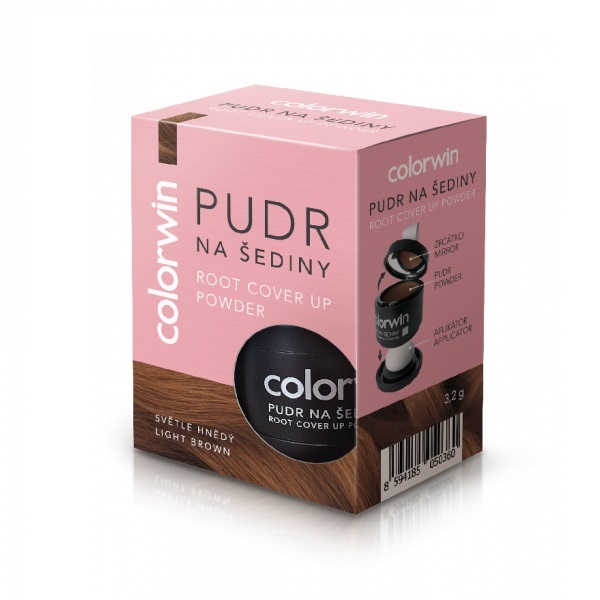 Colorwin Pudry kryjące odrost puder kryjący odrost i zwiększający objętość włosów Jasny Brąz, 3,2 g