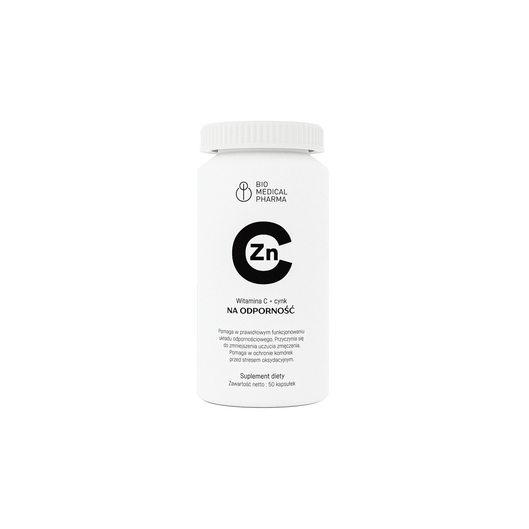 Bio Medical Pharma Witamina C + Cynk suplement diety, 50 kaps./1 opak.