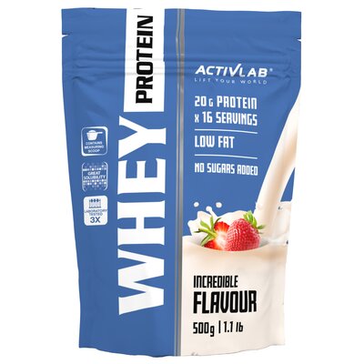 Odżywka białkowa ACTIVLAB Whey Protein WPC 85 Truskawkowy (500 g) Bez cukru