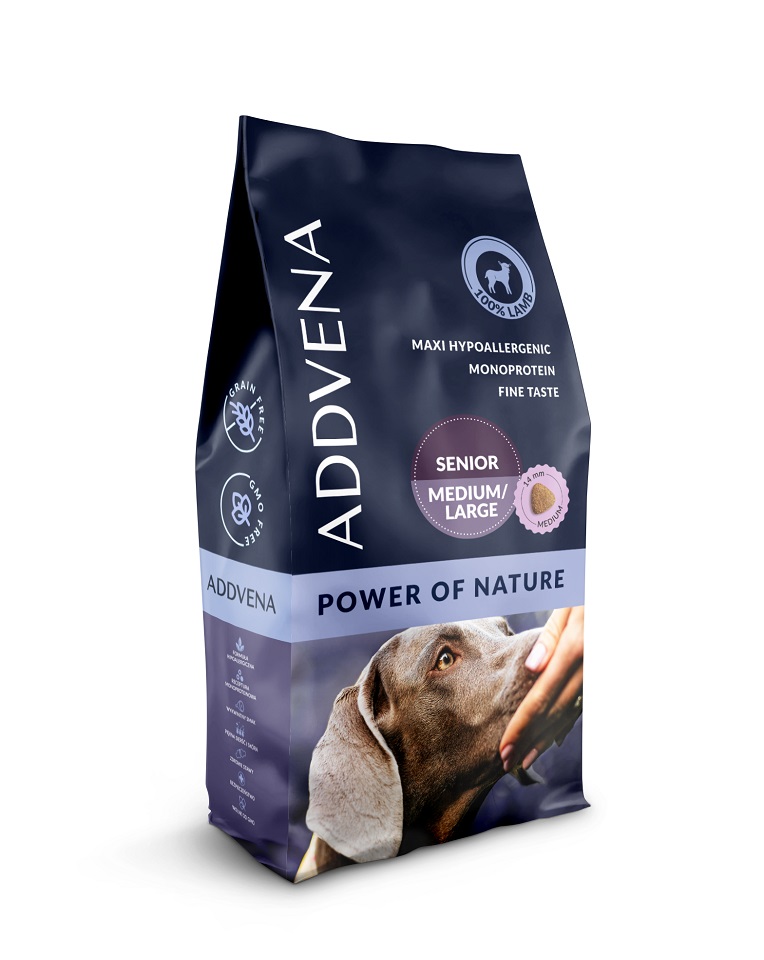 ADDVENA Power of Nature Senior medium&amp;large 10 kg jagnięcina dla starszych psów ras średnich i dużych