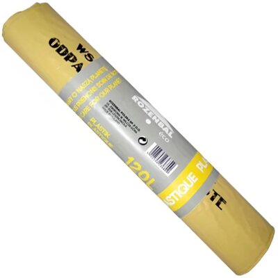 Worki na śmieci ROZENBAL 120L (10 sztuk) Żółty