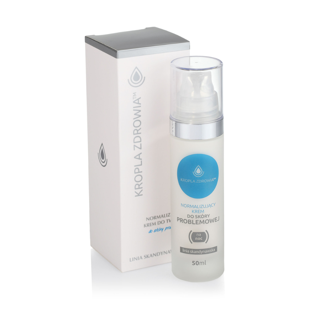 Pharmedis Kropla Zdrowia Linia Skandynawska krem normalizujący do twarzy do skóry problemowej na noc, 50 ml