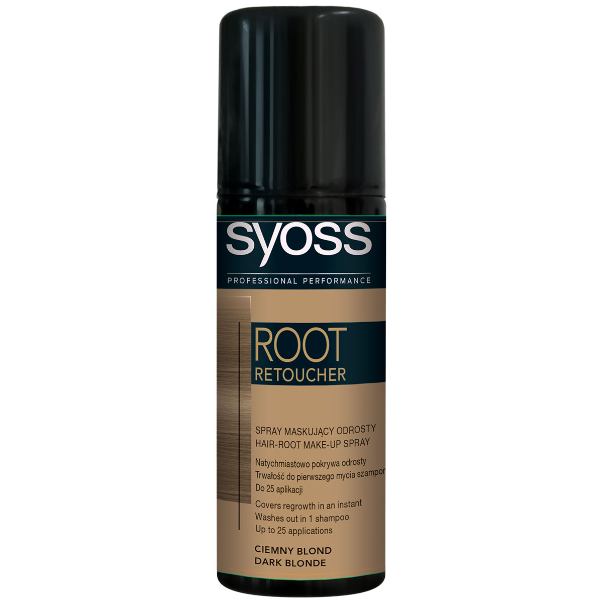 Syoss Root Retouch spray maskujący odrosty zmywalny ciemny blond, 120 ml