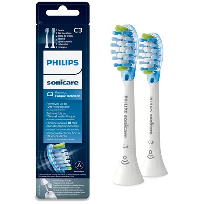 Końcówka szczoteczki PHILIPS Sonicare C3 HX9042/17 Biały (2 szt.) (Usuwanie płytki nazębnej)