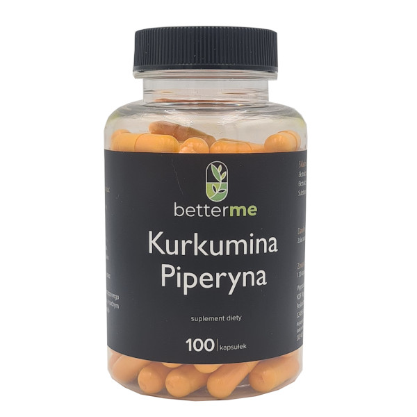 BetterMe Kurkumina i Piperyna suplement diety, 100 kaps./1 opak.