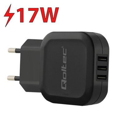 Ładowarka sieciowa QOLTEC 50191 17W Czarny