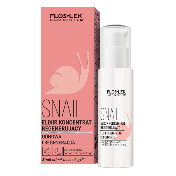 Floslek Snail regenerujące serum-eliksir do twarzy, 30 ml
