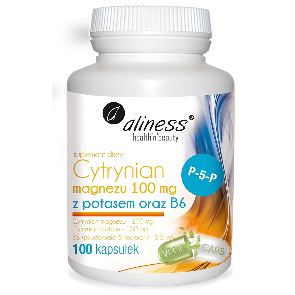 Aliness Cytrynian Magnezu suplement diety, 100 kaps./1 opak.