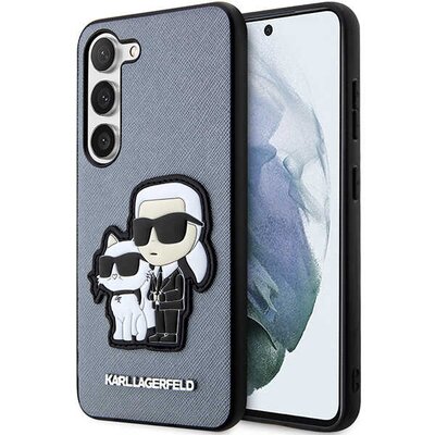Etui KARL LAGERFELD Saffiano Karl & Choupette do Samsung Galaxy S23 Szary
