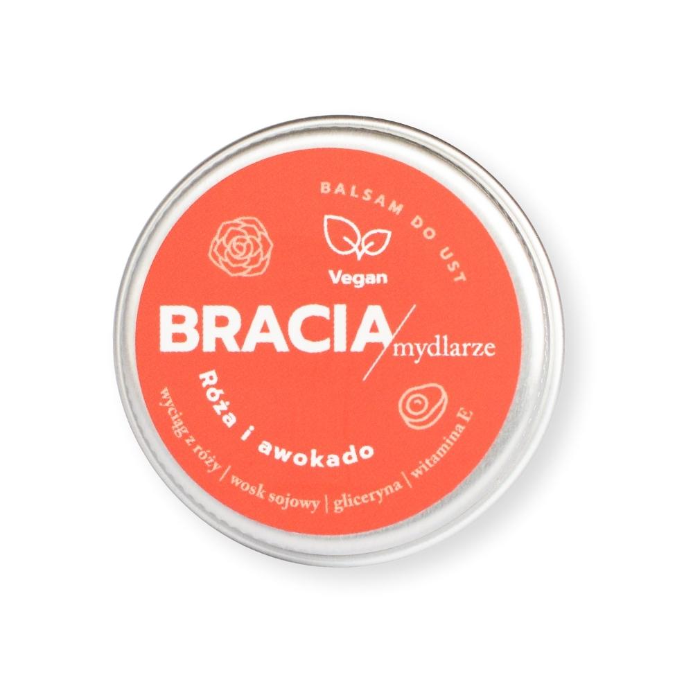 Bracia Mydlarze balsam do ust róża i avocado, 15 g