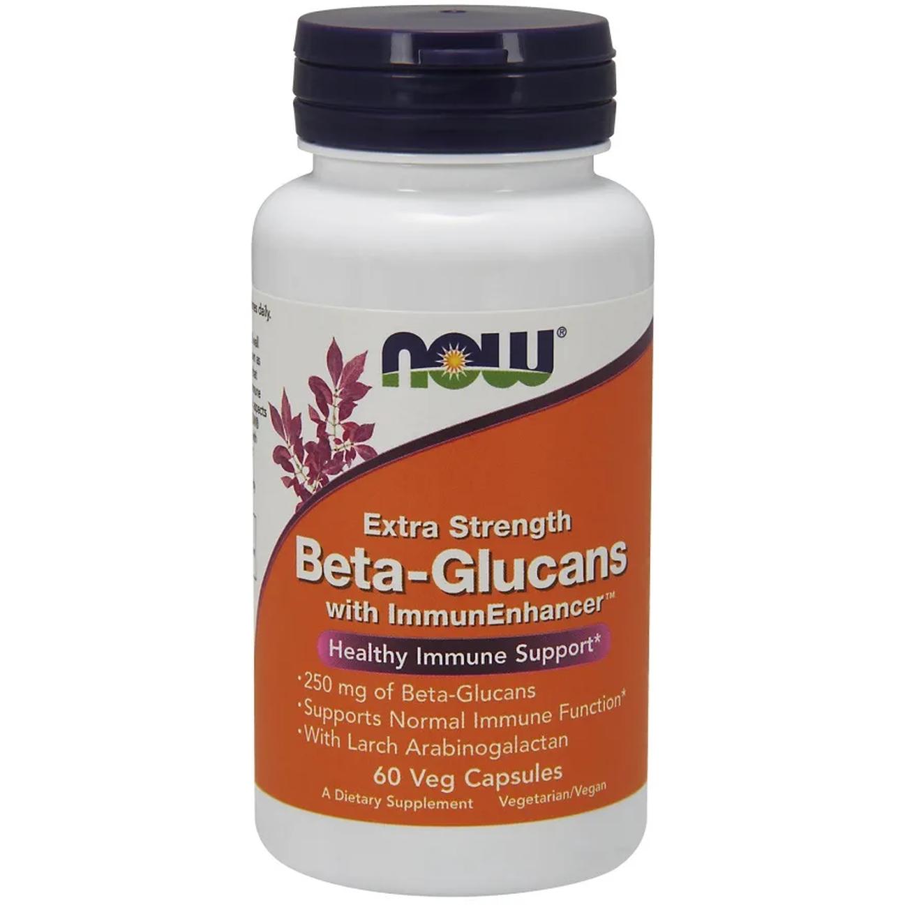 Now Foods Beta-Glucans z ImmunEnhancer suplement diety, 250mg, 60 kaps./1 opak.