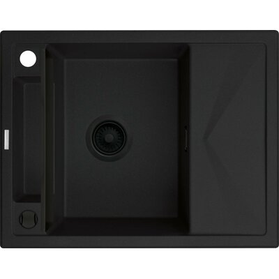 Zlewozmywak jednokomorowy z ociekaczem DEANTE Magnetic ZRM N11A Czarny 50x64