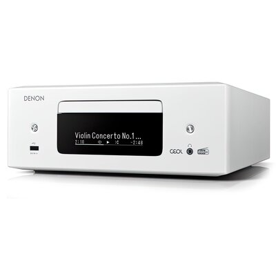 Amplituner Stereo DENON RCD-N12 DAB Biały, HDMI ARC, Odtw.CD, Tuner AM/FM/DAB/DAB+, BT, Wi-Fi, AirPlay2, Multiroom HEOS