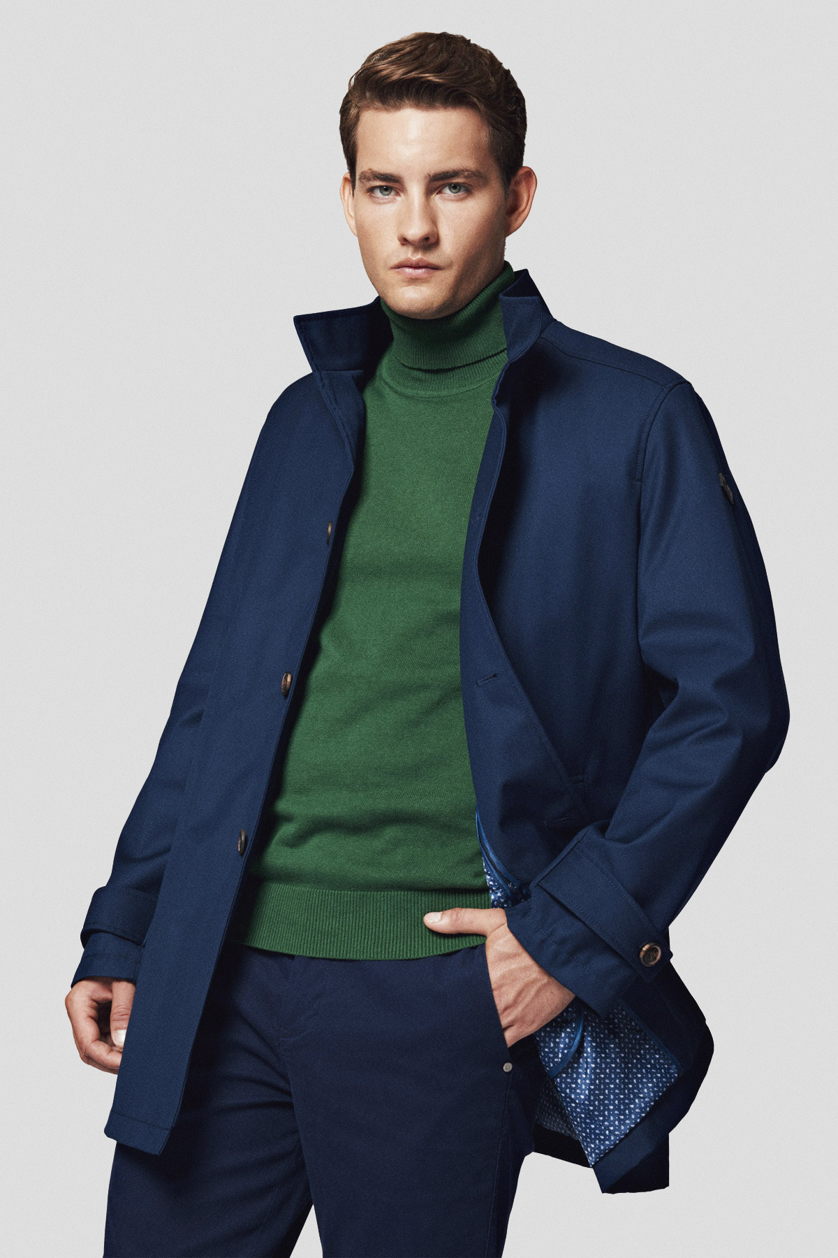 Lancerto Płaszcz Granatowy Calvia