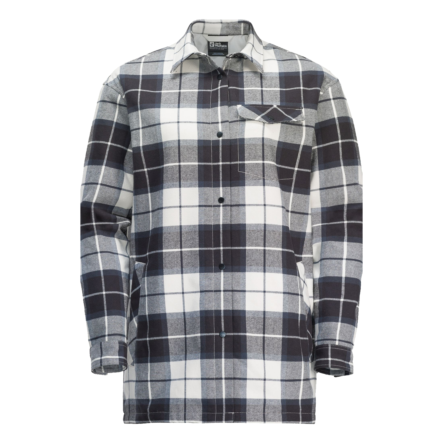 Damska koszula flanelowa Jack Wolfskin VAN VIEW SHIRT W cotton white 41 - M