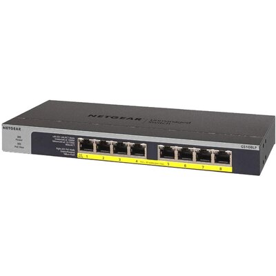 Switch NETGEAR GS108LP-100EUS Gigabit Ethernet, 8 portów, Funkcja PoE