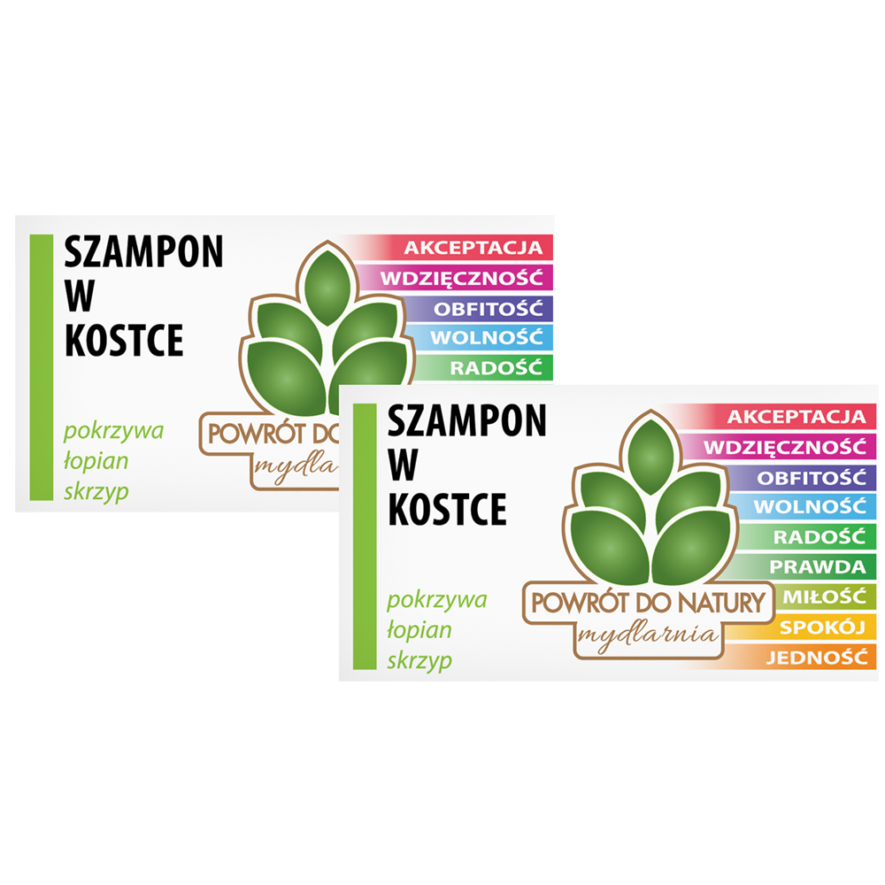Powrót do natury szampon w kostce z pokrzywą, łopianem i skrzypem, 2 szt.