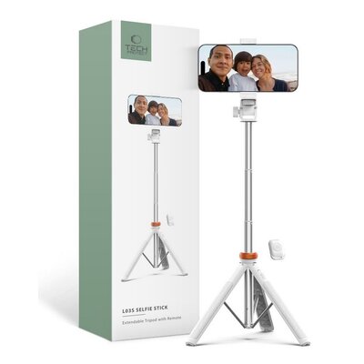 Uchwyt selfie TECH-PROTECT L03S Bluetooth Tripod Biały