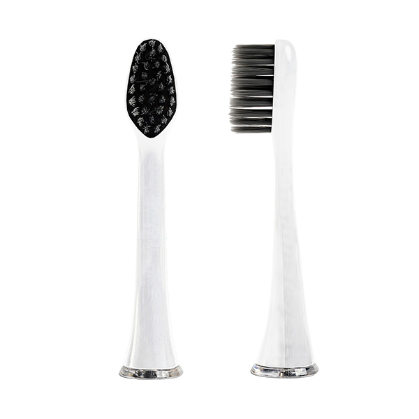 Smiley Pro White końcówki do szczoteczki sonicznej Węglowe Carbon Clean białe, 2 szt./1 opak.