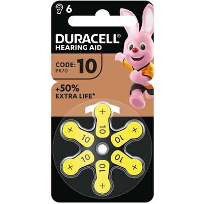 Baterie 10 DURACELL Hearing Aid (6 szt.)