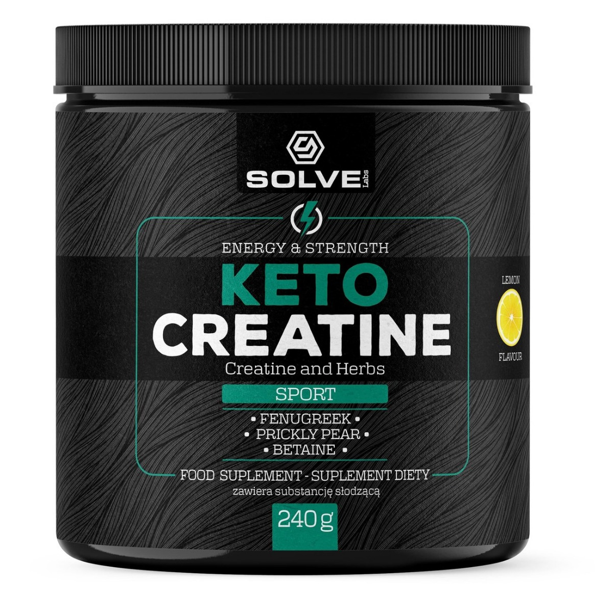 Solve Labs KETO CREATINE suplement diety o smaku cytrynowym, 240 g