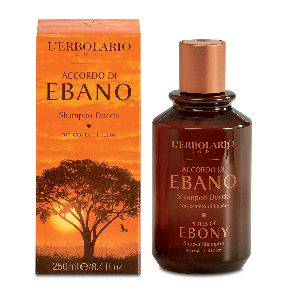 L'Erbolario Accordo di Ebano szampon i żel pod prysznic 2w1, 250 ml