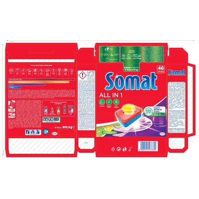 Tabletki do zmywarek SOMAT All in One Lemon - 46 szt.