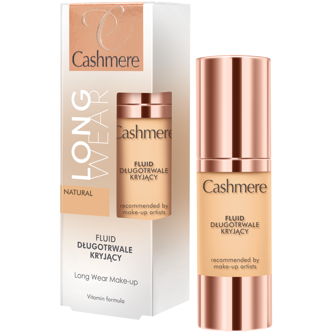Cashmere Long Wear Make-Up fluid kryjący do twarzy 02 natural, 30 ml