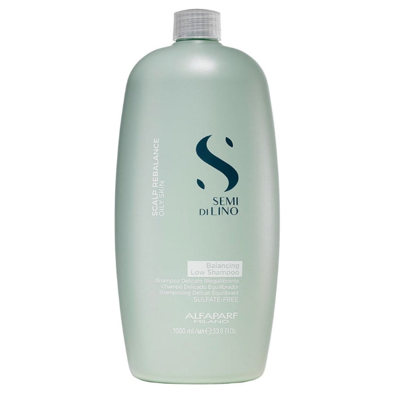 Alfaparf Semi Di Lino Scalp Balancing niskopieniący szampon do włosów przetłuszczających się, 1000 ml