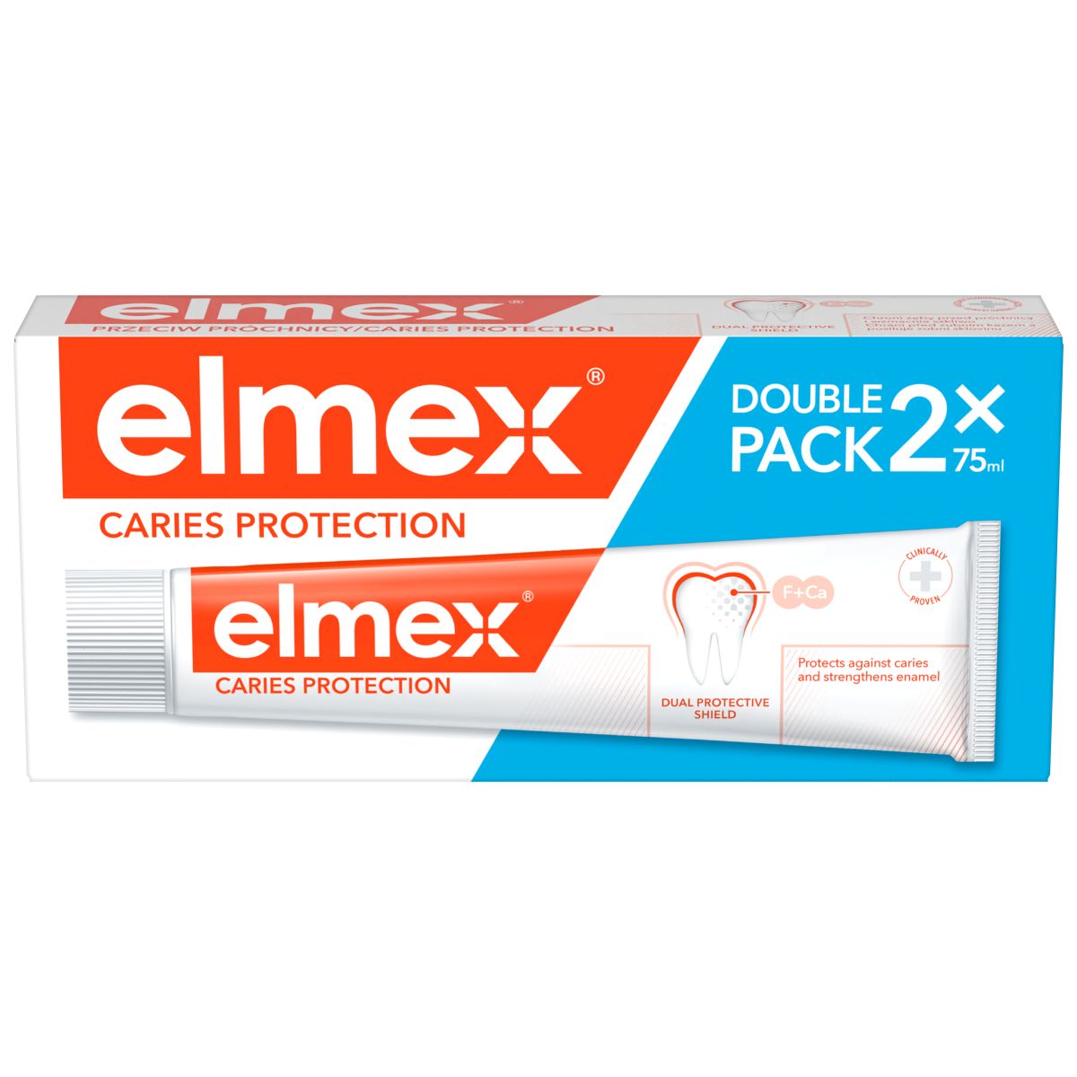 Elmex Caries Protection dwupak pasty do zębów przeciw próchnicy, 2x75 ml
