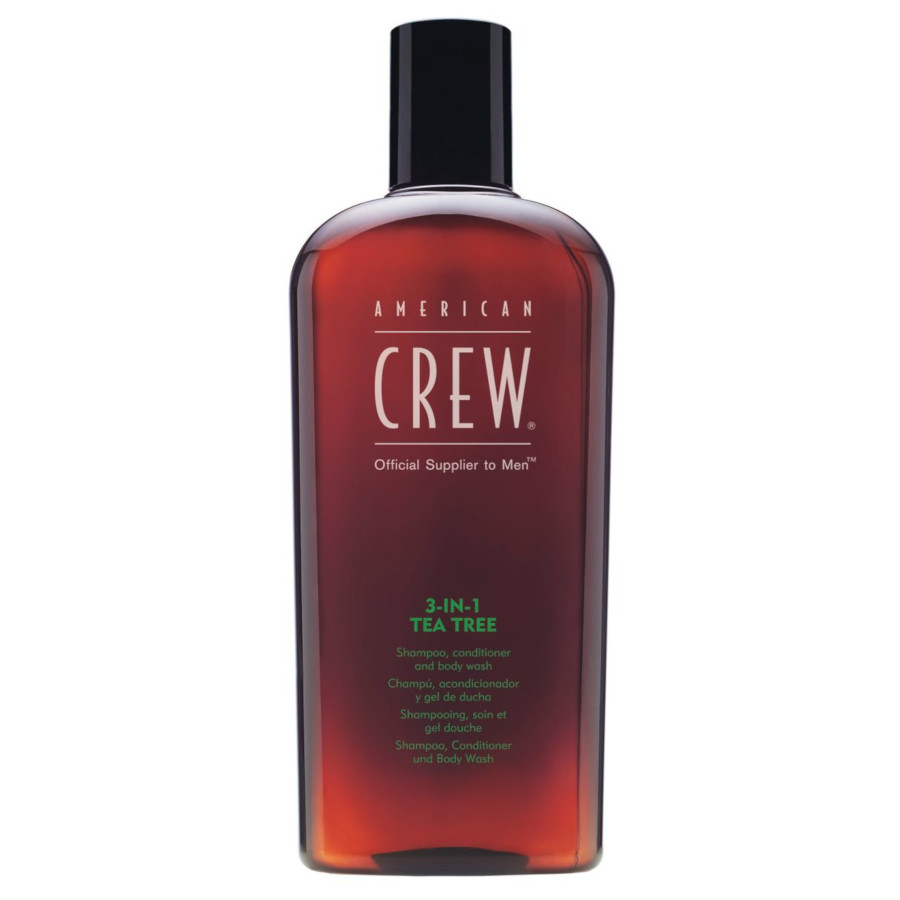 American Crew Tea Tree 3-in-1 szampon, odżywka i żel pod prysznic 3w1 dla mężczyzn, 1000 ml