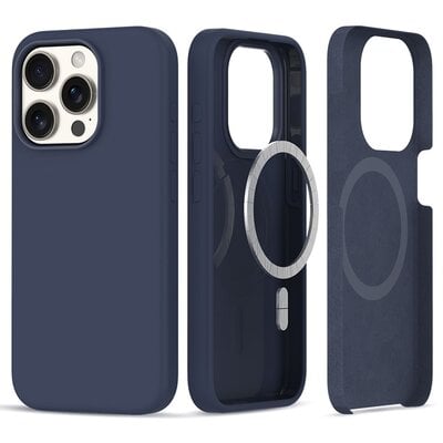 Etui TECH-PROTECT Silicone Magsafe do Apple iPhone 15 Pro Granatowy