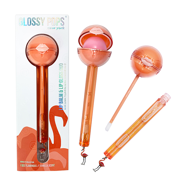 Glossy Pops Novelty balsam i błyszczyk do ust I See Flamingo, 1 szt.