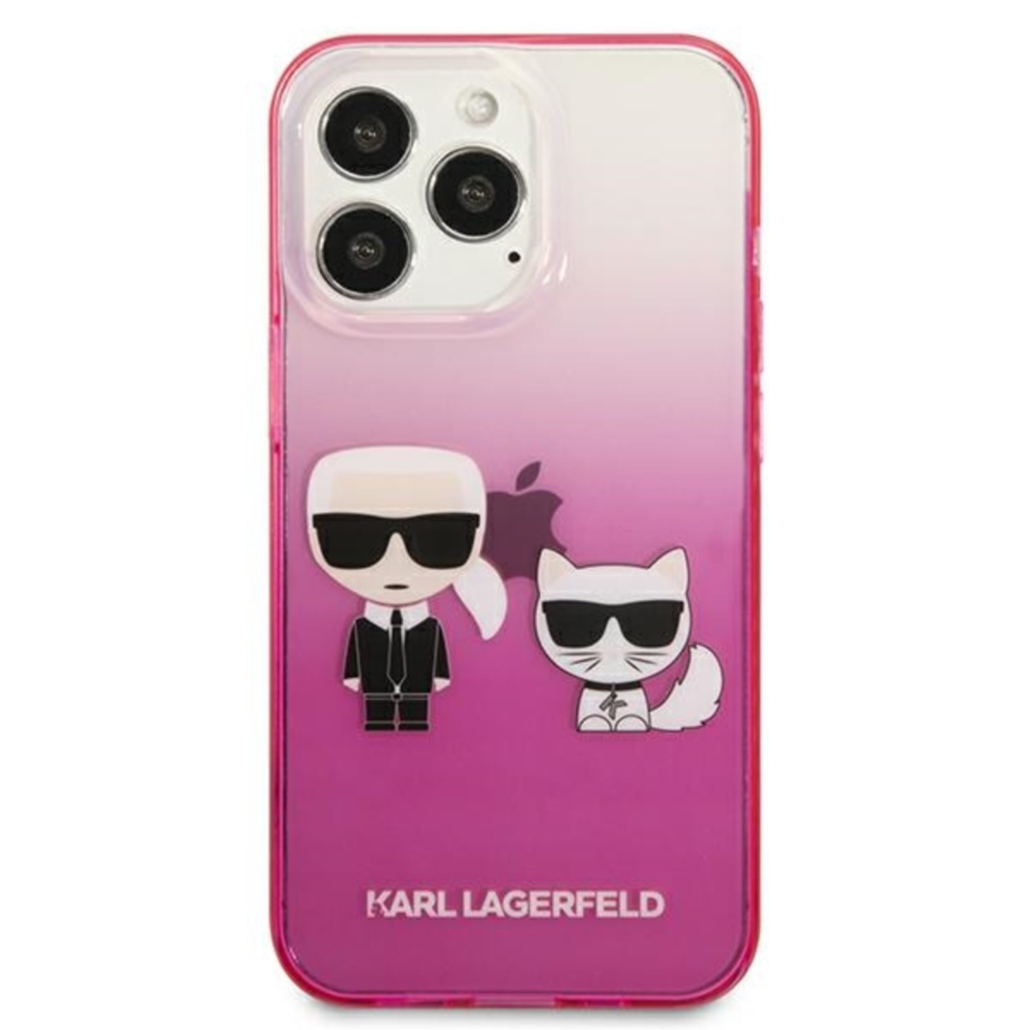 Karl Lagerfeld Karl And Choupette Bodies Gradient Pink - etui iPhone 13 Pro Max